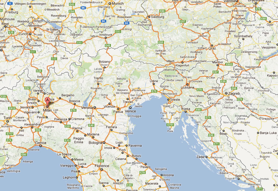 map of milano italy